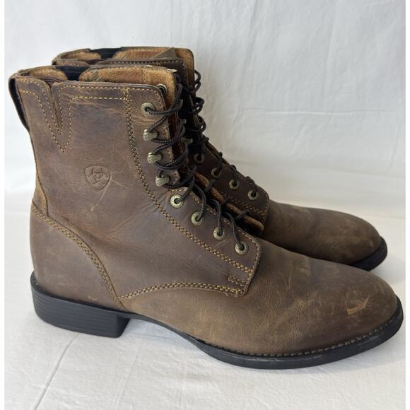 Ariat Women’s Heritage Lacer II Distressed Brown Western Boots Size 11B - Picture 2 of 15